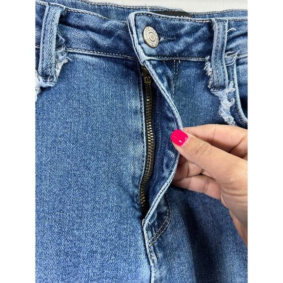 Judy Blue Maryville High Rise Fray Slim Fit Jeans Straight Tapered Ankle 9/29 - Picture 5 of 16